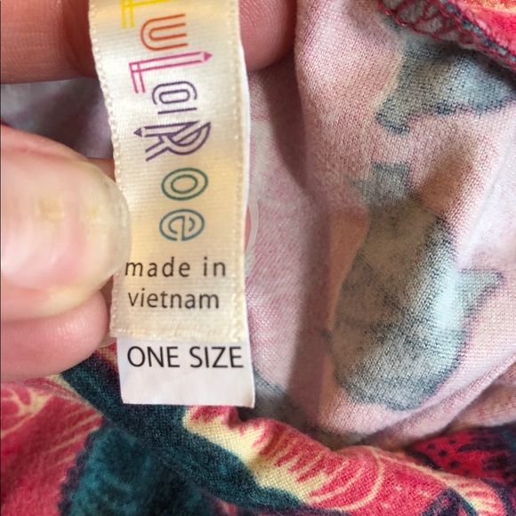 Lula Roe Floral leggings OS - Picture 2 of 2